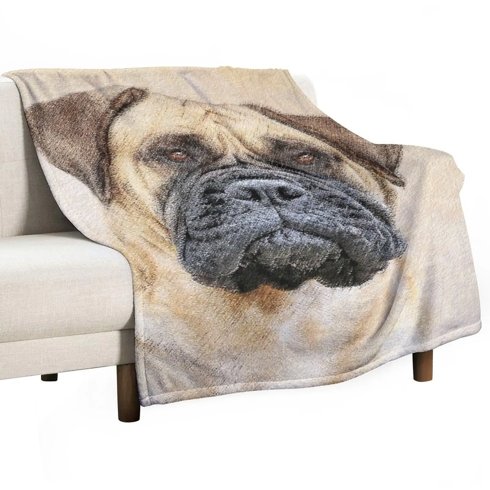 

Bullmastiff Painting - Cute Original Dog Art Throw Blanket Luxury Blanket Blanket For Decorative Sofa Sofa Blanket