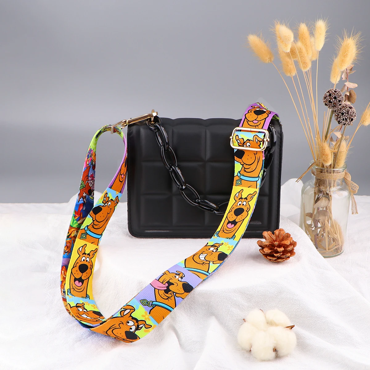 Grappige Cartoon Hond Vrouwen Schouder Messenger Tassen Diy Verstelbare Band Tas Deel Accessoires Vrouwelijke Nylon Handtas Riem