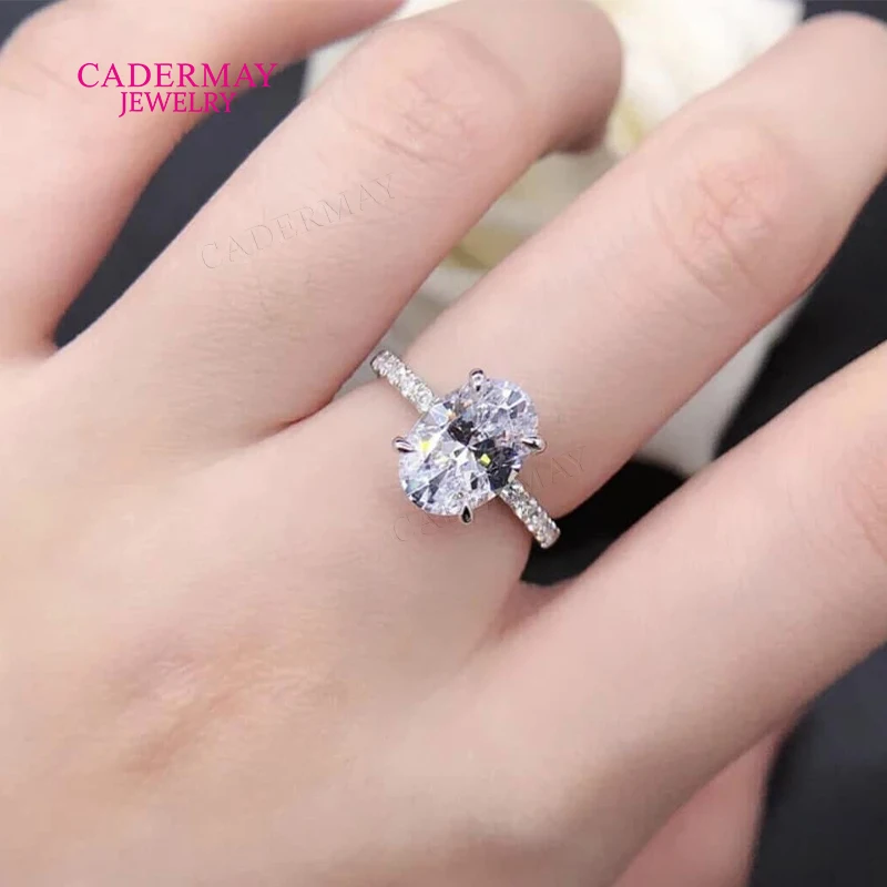 

Высокое качество, серебро 925 пробы, 7x10 мм, 2,5 карата, овальная форма, VVS, муассанит, бриллиант, свадебное обручальное кольцо, подарок для женщин