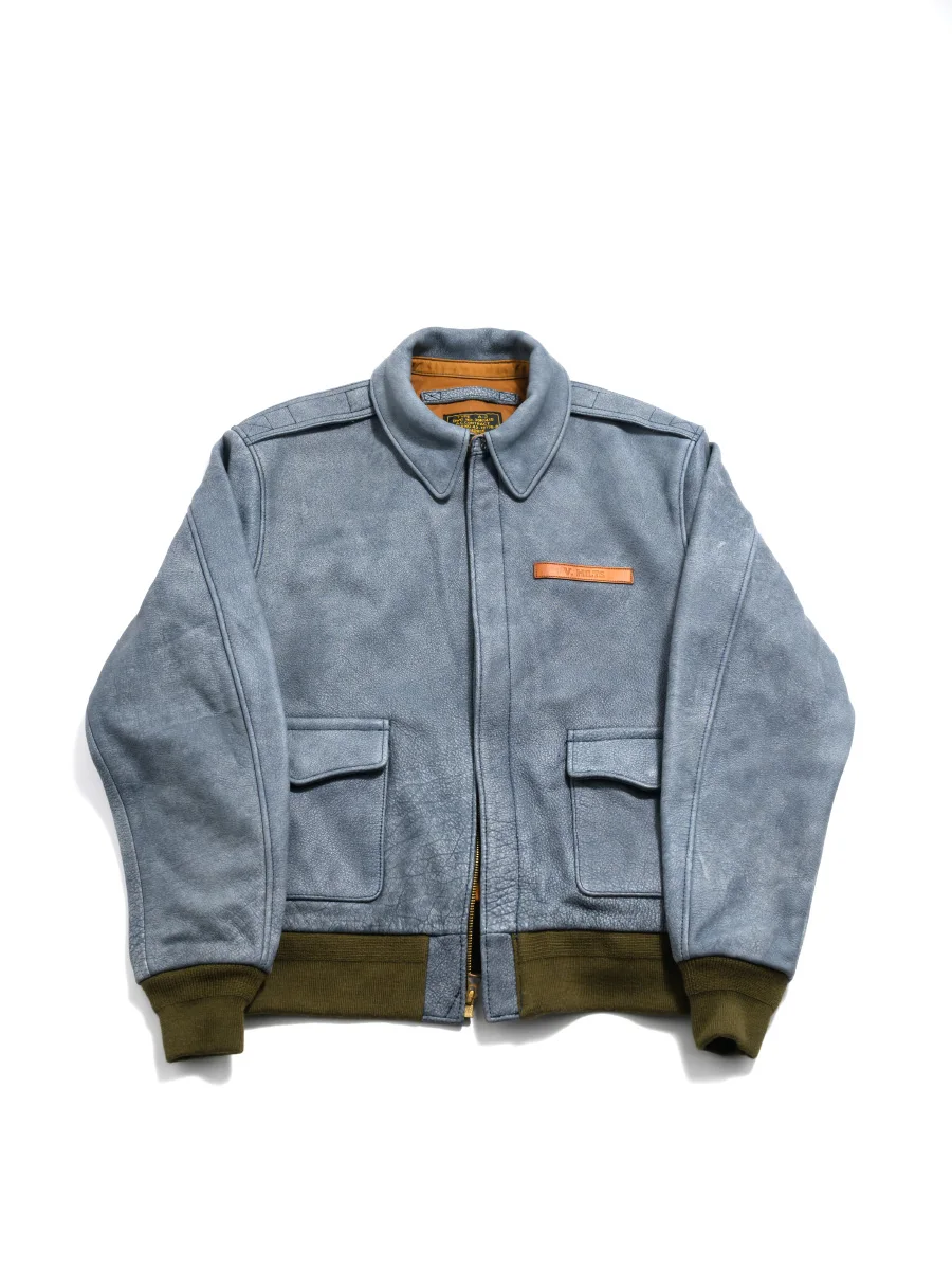 

Мужское пальто в стиле ретро в американском стиле Jaet Craed Leather Distred Comium Tanning A2, модное городское повседневное пальто большого размера