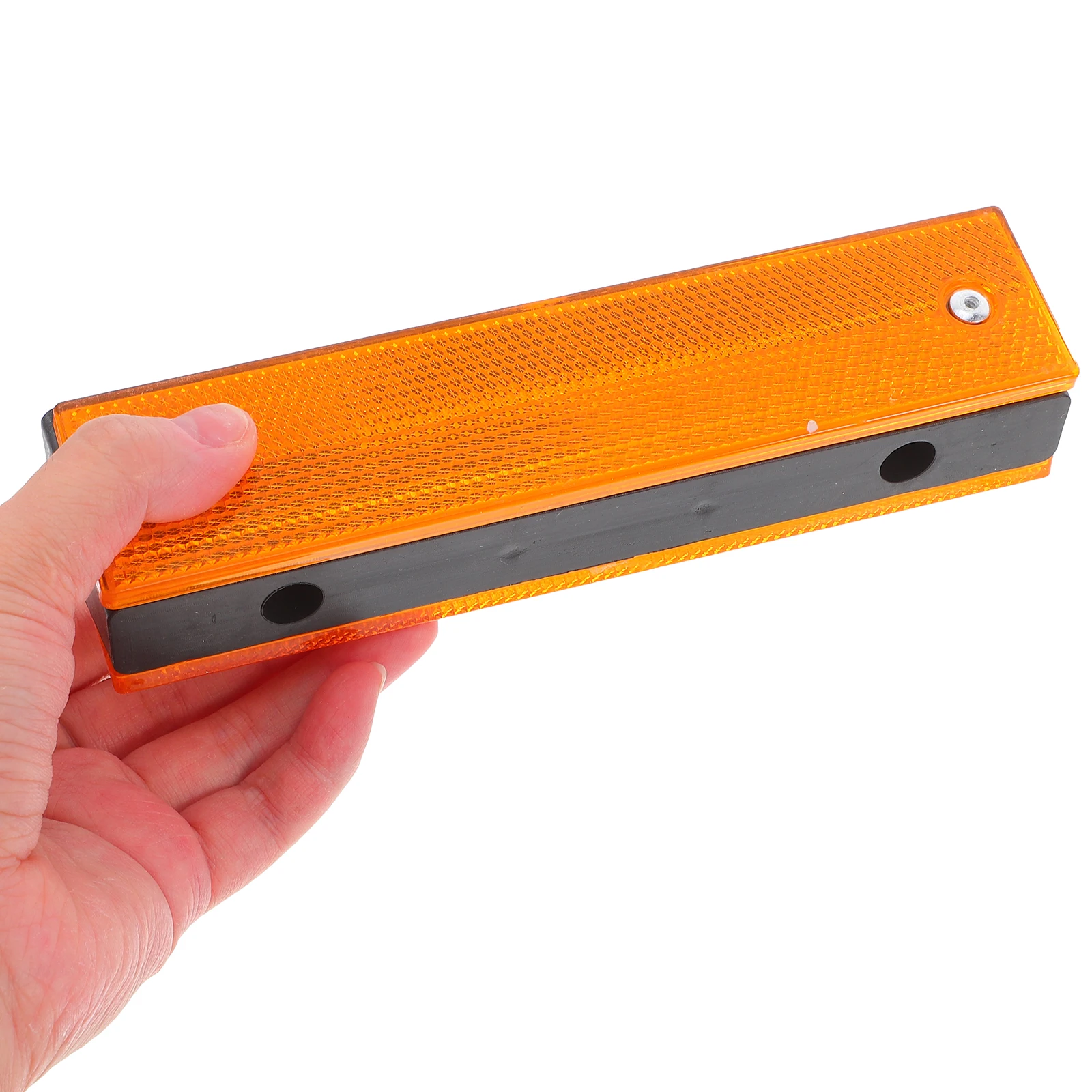 

6pcs Rectangle Reflective Markers Double Sided Yellow High Visibility Traffic Control Safety Signs Plastic Easy