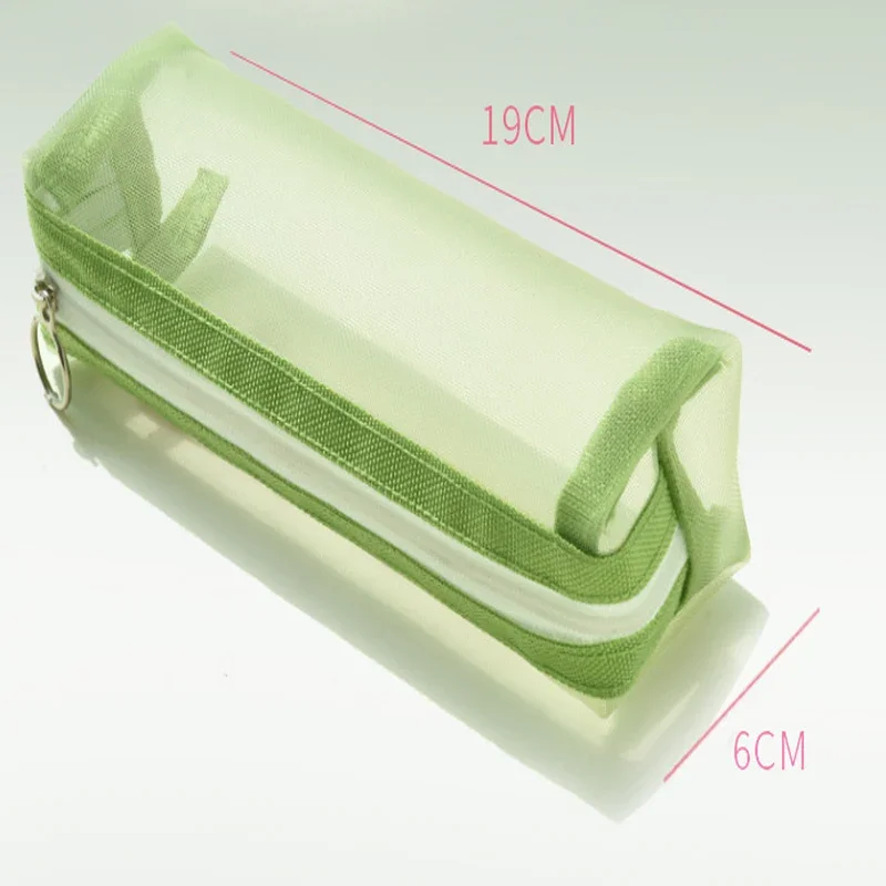 Cosmetic Pouch Storage Bag Vintage Desktop Organizer Large Capacity Pencil Bag Transparent Pencil Holder Children