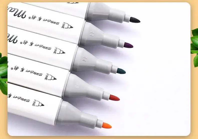 1-teilige Lytwtw's Markierungsstifte, Doppelkopf-Pinsel, Zeichnung, Textmarker, ästhetisch, professionell, Manga, Schule, Kunstbedarf, Schreibwaren – Detail 10
