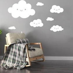 Cute clouds Wall Stickers Home accessories Minimalist style For Home bedroom Decoration Wall stickers for kids room Autocollant