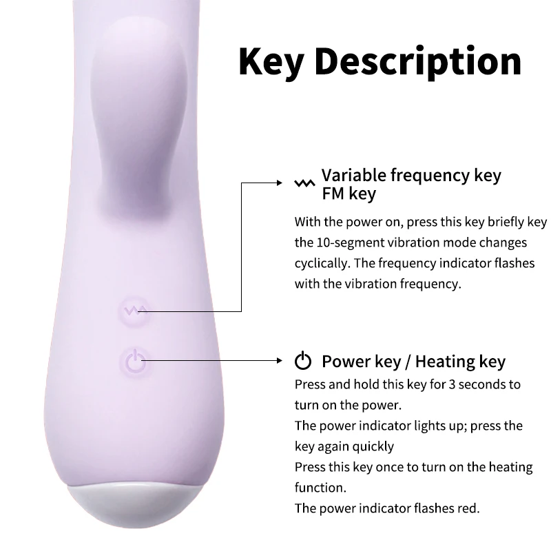 Vibrador G Spot com Clitóris Recarregável para Mulheres, Vibrador G Spot, Estimulação do Clitóris, Choque Duplo, Aquecimento, 10 Frequência, Brinquedos