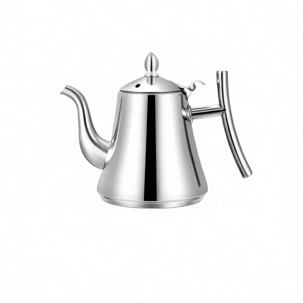 Stainless Steel Tea Pot With Removable Filter Infuser Stovetop Compatible Coffee Brewing Kettle Luxury Home Kitchen