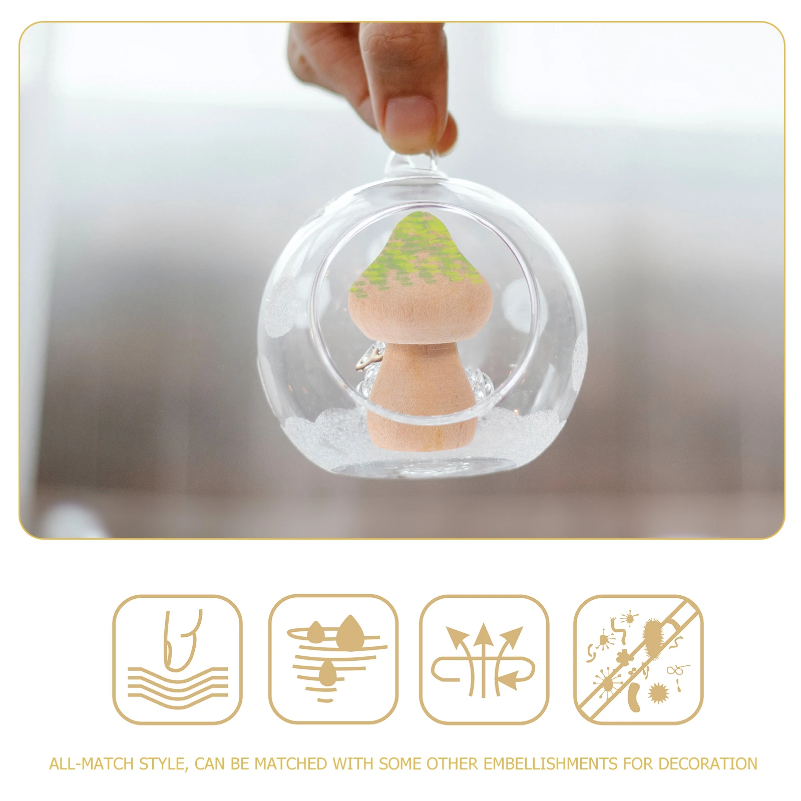 

60 pcs Diy Wooden Mushroom Pegs Unfinished Kids Painting Home Classroom Craft Set Graffiti Wooden Mushroom Ornament Handicraft