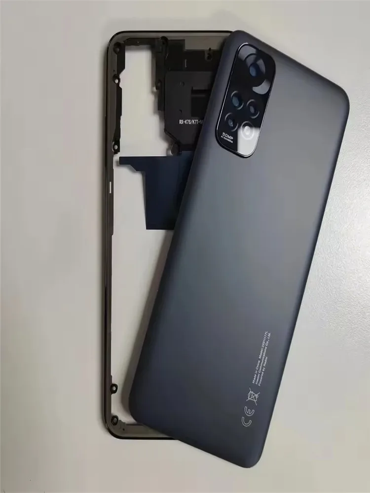 Obudowa telefonu Xiaomi Redmi Note 11 4G / Note 11S, w tym środkowa ramka, tylna obudowa baterii, panel, pokrywa i tylna klapka z otworem na obiektyw aparatu. — zdjęcie produktu 6