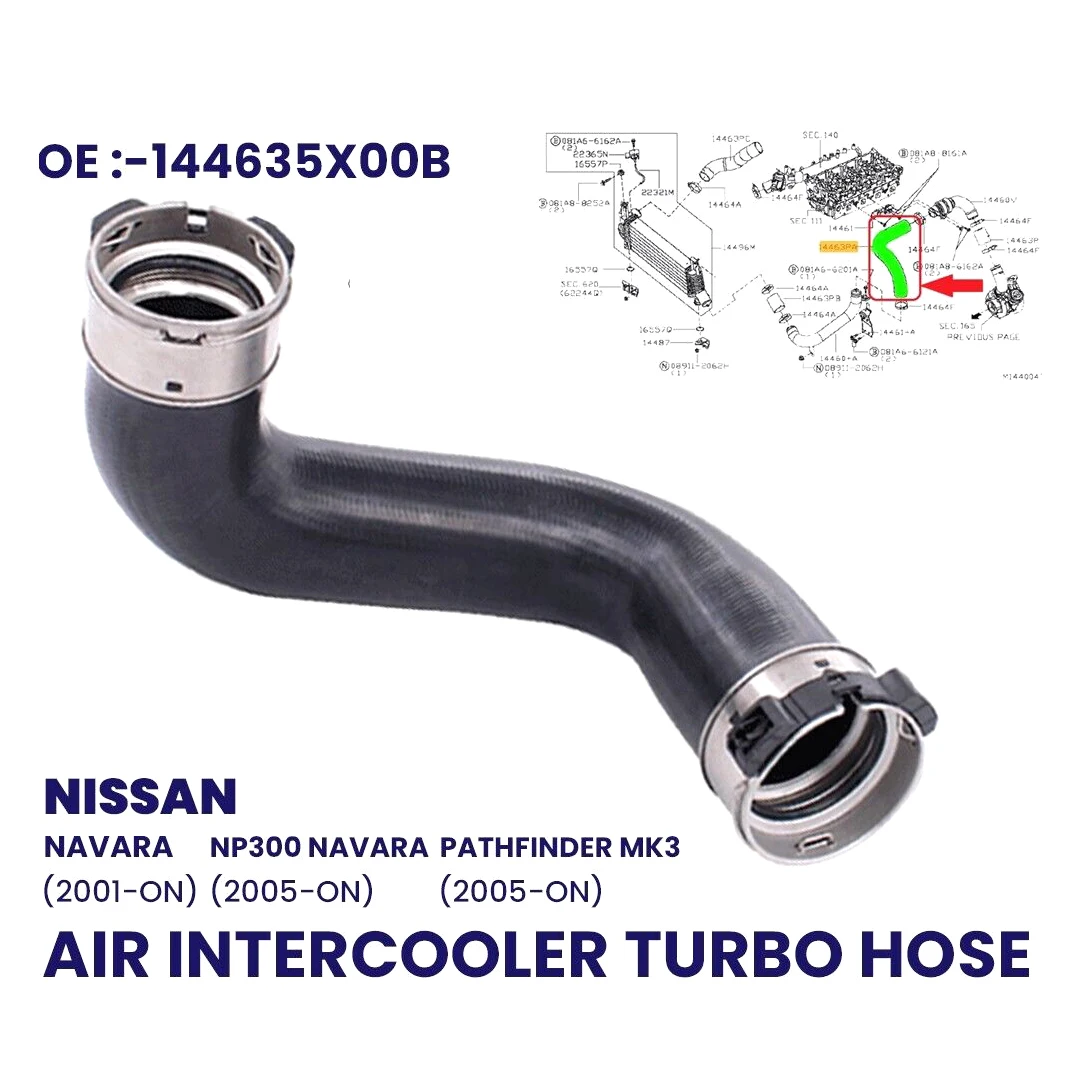 For Nissan Navara D40 Pathfinder 2.5 Turbo Intercooler Hose Pipe 144635x00b