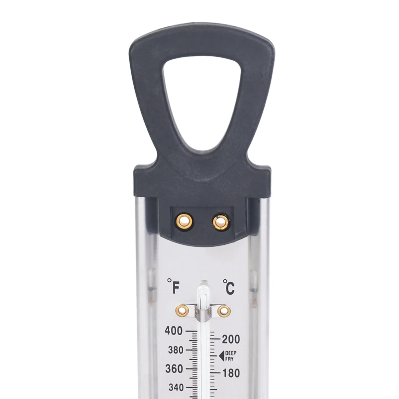 2X Candy/Jelly/Deep Fry Thermometer, Stainless Steel, With Pot Clip Attachment And Quick Reference Temperature Guide