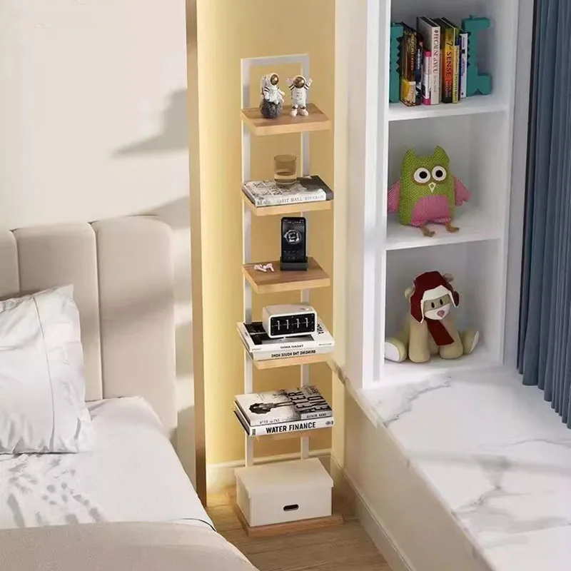 ชั้นวางหนังสือดีไซน์สวยงาม ชั้นเก็บของส่วนตัว สไตล์นอร์ดิก ชั้นวางหนังสือแบบยุโรป ชั้นวางตั้งพื้น เฟอร์นิเจอร์ชุดห้องนั่งเล่น