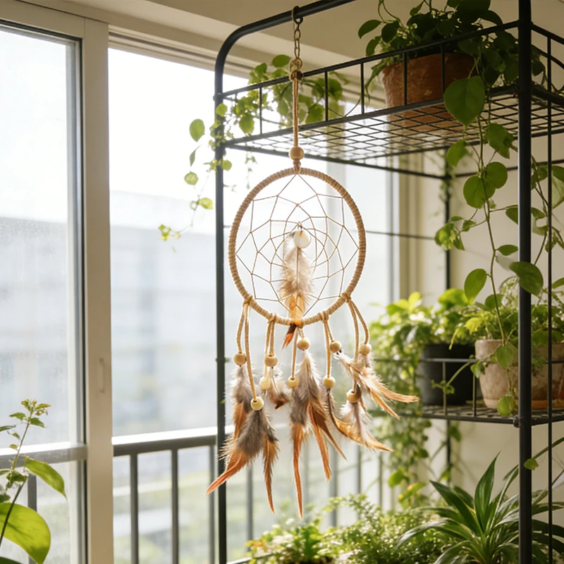 DIY For Dream Catcher Kit for Indoor and Home Use Create Custom Car and Bedroom Decorations with Iron and Wood