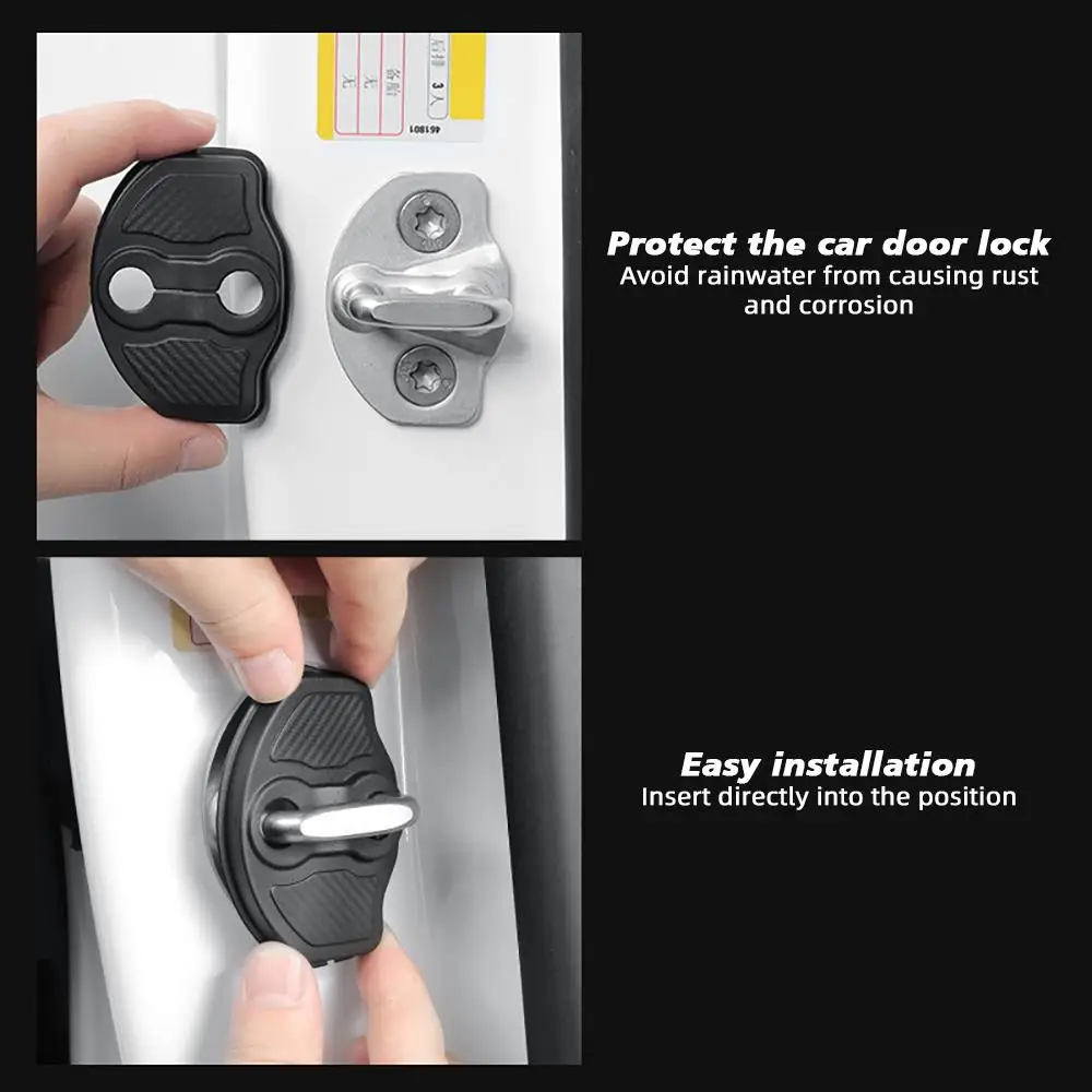 4 Pcs Door Lock Protection Cover For Tesla New Model YL Y LAUNCH Juniper Model 3 Highland Shell TPE