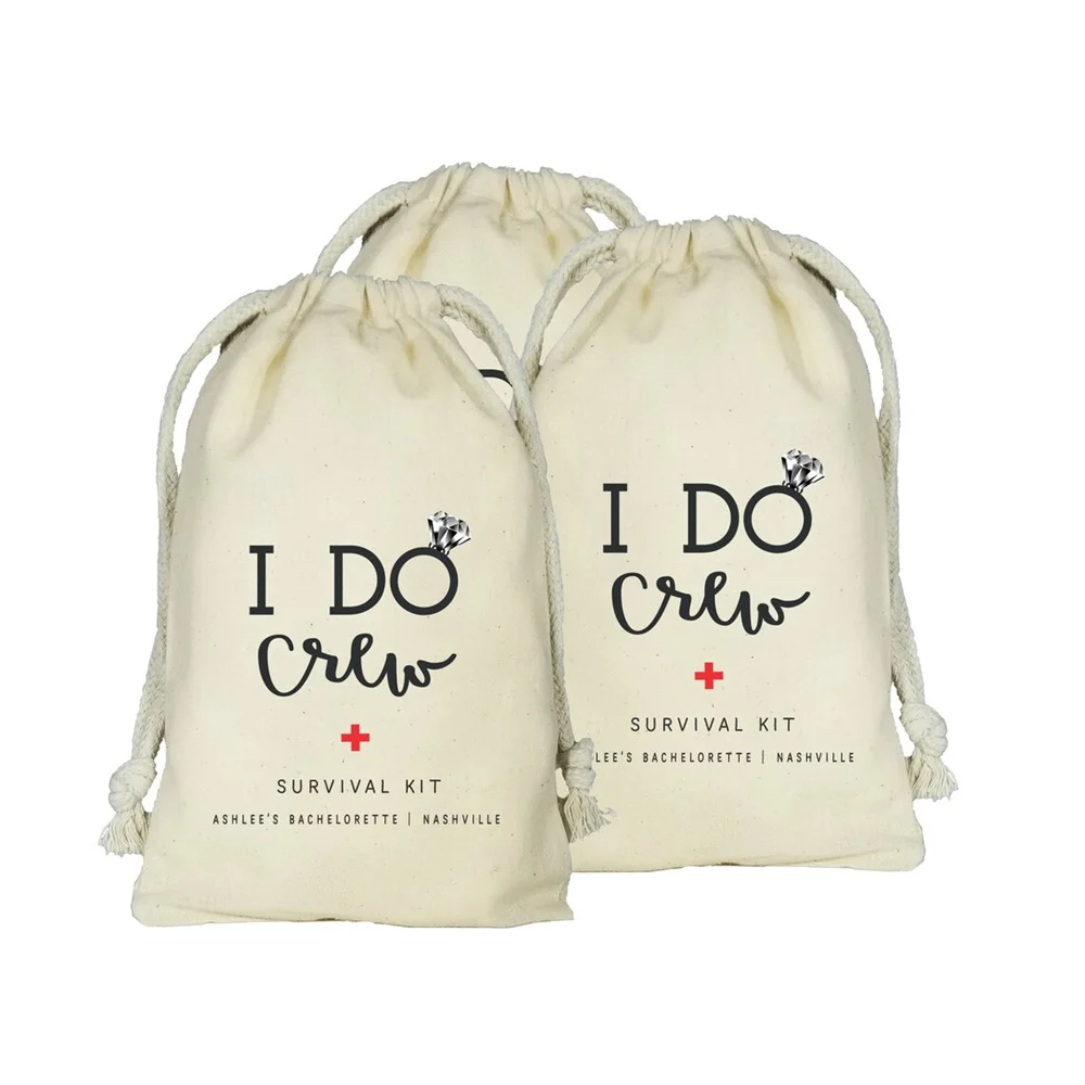 

25PCS I Do Crew Custom Favor Bags, Bachelorette Favor Bags, Favor Bags, I Do Crew Survival Kit, Survival Kit Favor Bag