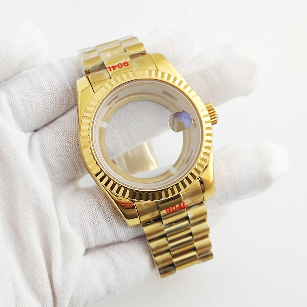 

Miyota 8285 39mm Case stainless steel case Sapphire glass mirror surface suit Suitable for 31mm Dial Miyota 8285 Watch parts