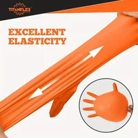 10/50PCS Heavy Duty Orange Industrial Nitrile Gloves Disposable 8mil Raised Diamond Texture Gloves Mechanic Tattoo Safety Gloves 4
