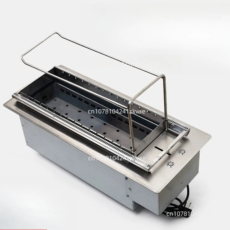 Automatic BBQ Grill Charcoal BBQ Machine Push-Pull Electric Lifting Charcoal Box Barbecue Skewer Grill  Skewer Machine