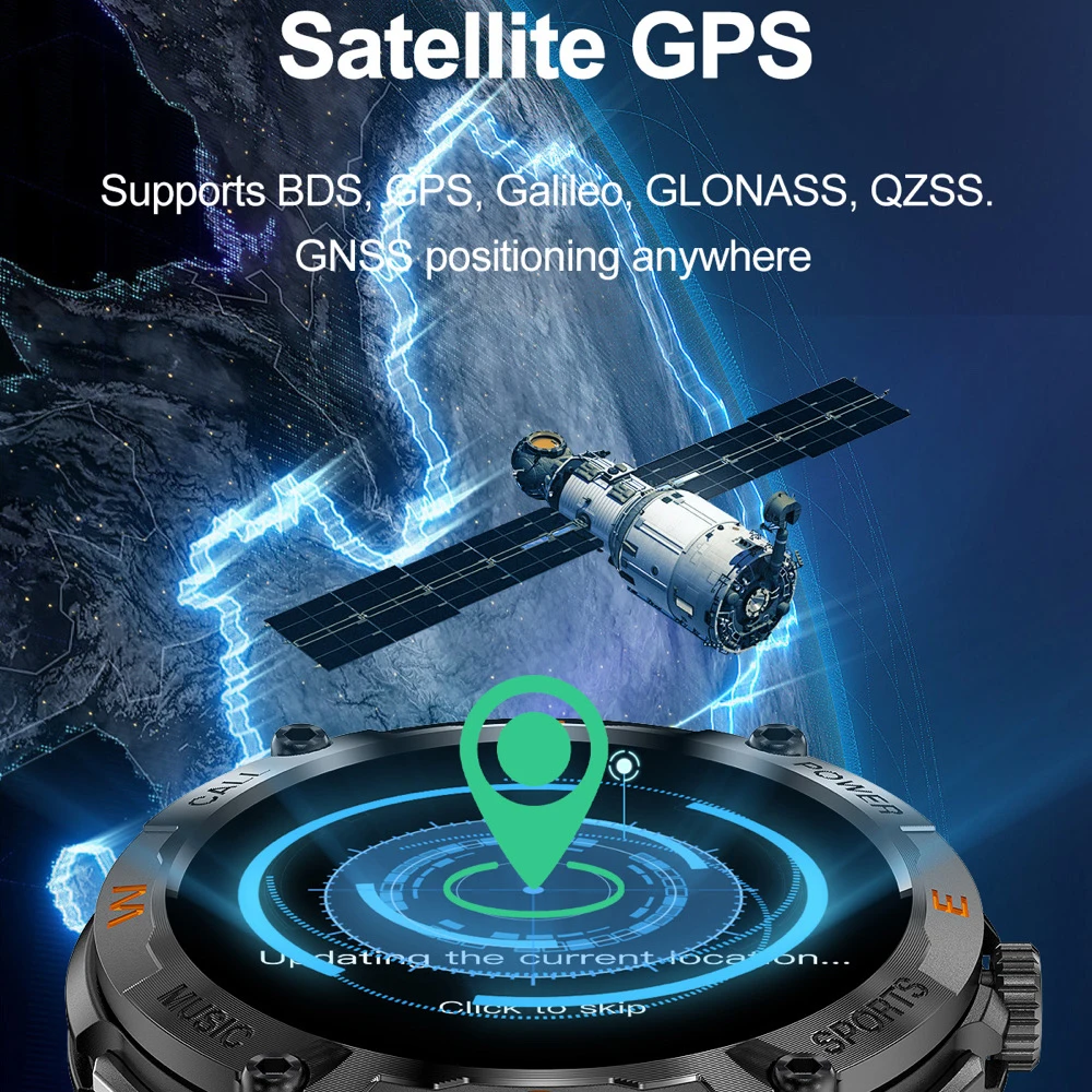 心拍数健康検出屋外 GPS スポーツスマートウォッチメンズ AMOLED スクリーンブルートゥース通話スポーツディープ防水スマートウォッチ