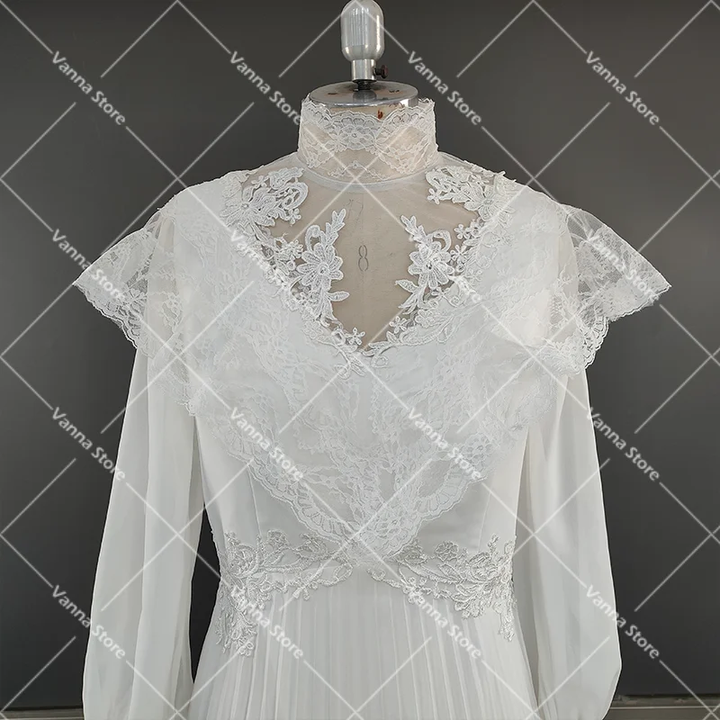 Robe de mariée victorienne à col haut, manches longues, dentelle à plusieurs niveaux, Renaissance des années 1970, Gunne Sax, sur mesure, ligne A, patients en mousseline de soie, quoi que ce soit