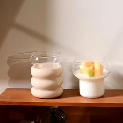 Tasse à Café Transparente en Forme de Gourde pour la Maison, Verre à Dessert, Whisky, Vin, Cocktail, 4 Styles