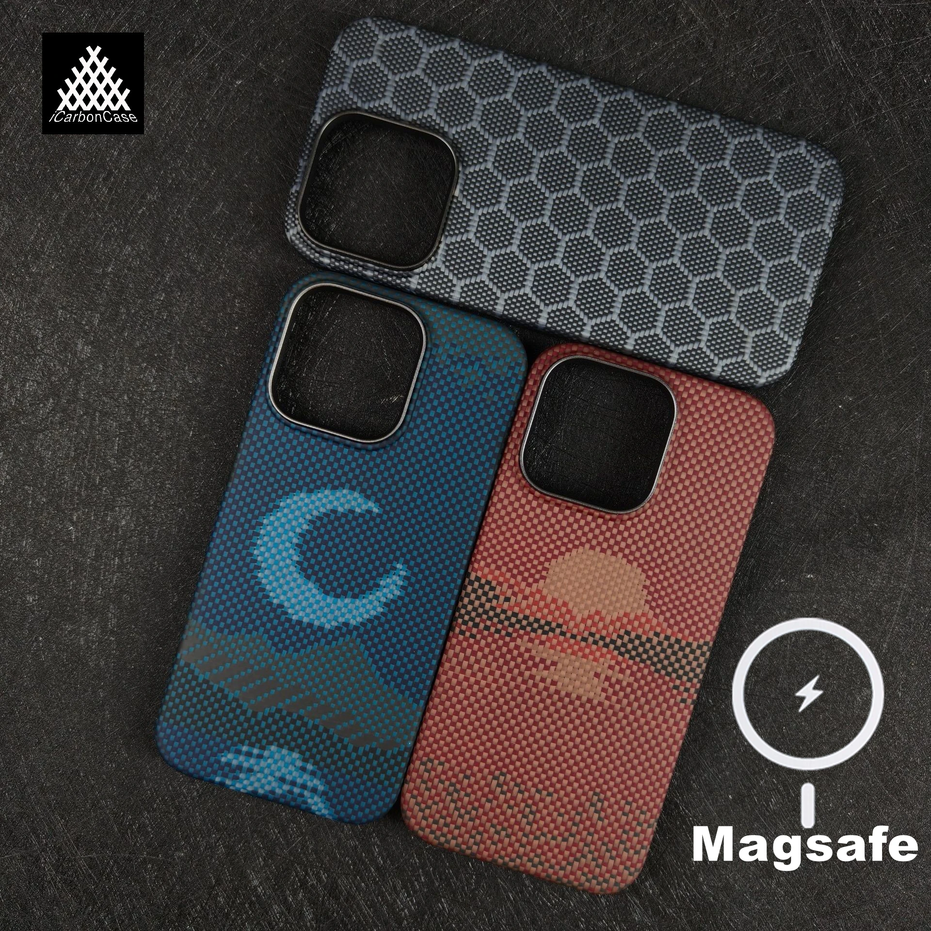 

Magnetic Wireless Charging Real Kevlar Aramid Carbon Fiber Ultrathin Protective Case for iPhone 16 Pro 16Pro Max with Magsafe