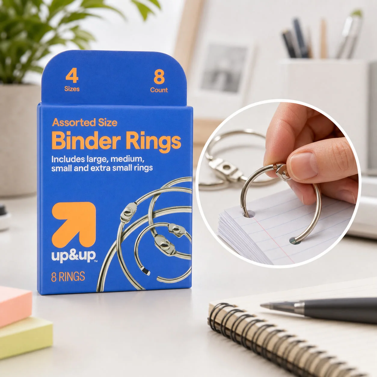 16pcs Metal Binder Rings 2.25 Inch Loose Leaf Book Rings For Index Cards Flash Cards Keychains Crafts