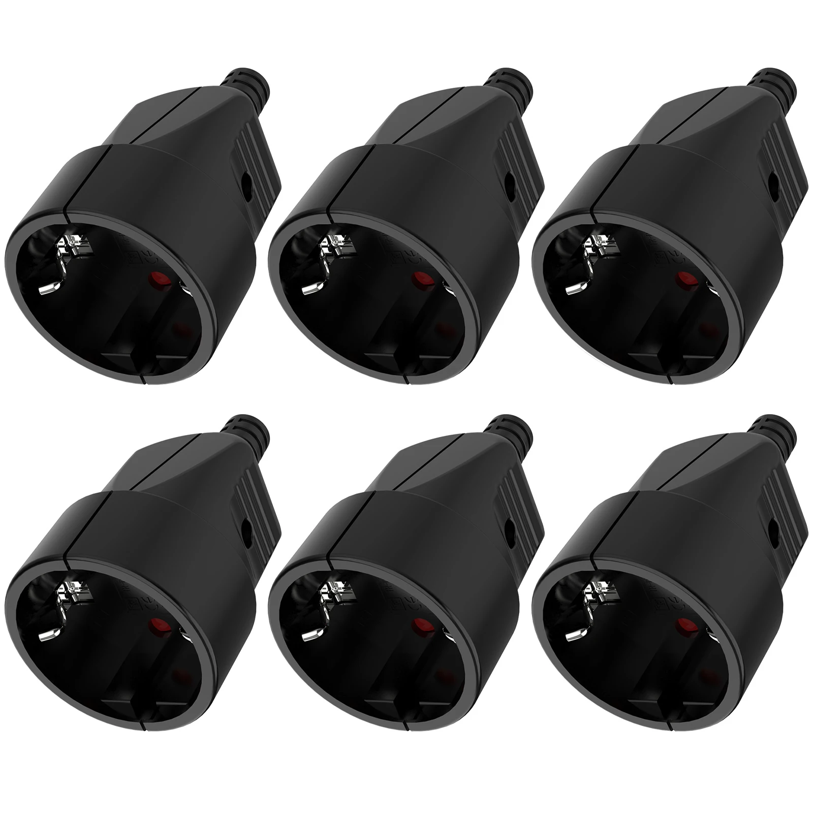3 stücke EU Schuko Stecker Kupplung 2-Pole Deutsch Stecker Ersatz Wiederaufdrahtbare Buchse Stecker Für Power Verlängerung kabel