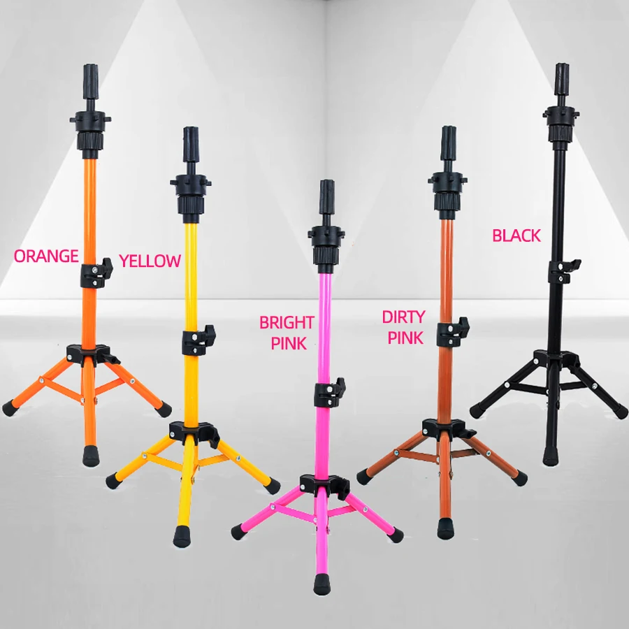 Wig Stand Tripod, for Hairdressers to Practice Display with Mannequins Beauty Dolls Training Head Adjustable Metal Stand