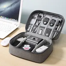케이블 보관 가방 방수 디지털 전자 주최자 휴대용 USB 데이터 라인 충전기 플러그 보관 가방 여행 케이블 주최자