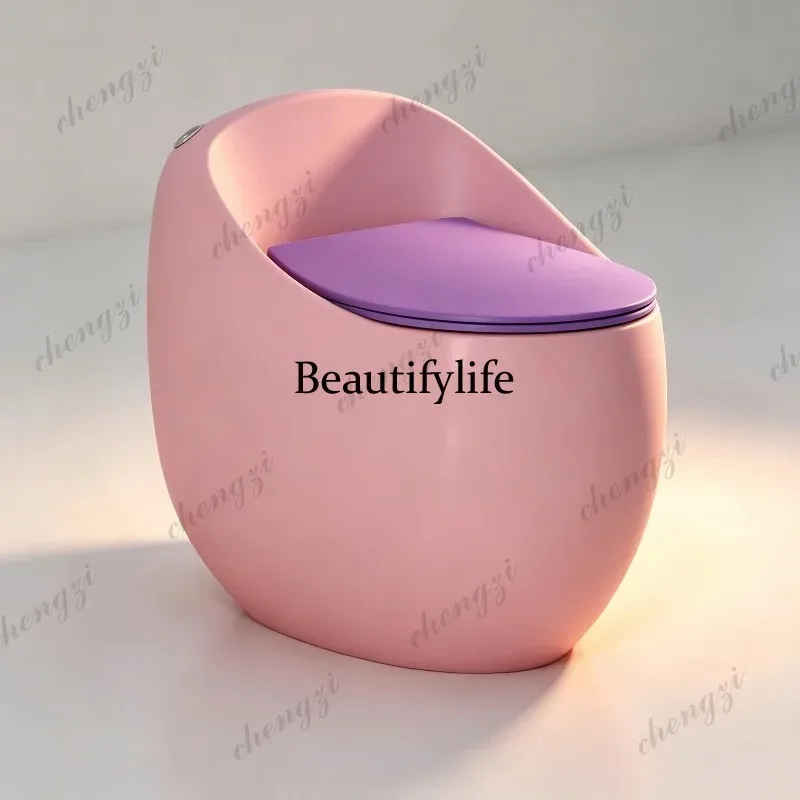 CC182 Purple ordinary toilet French retro style small apartment household egg round toilet