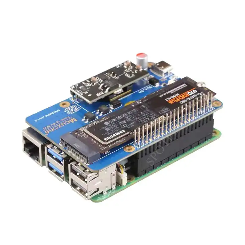 Imagem -03 - Poe Raspberry pi Pcie para M.2 Nvme Ssd Placa Adaptadora Hat Pi5 2280 2242 2230 Mps2280