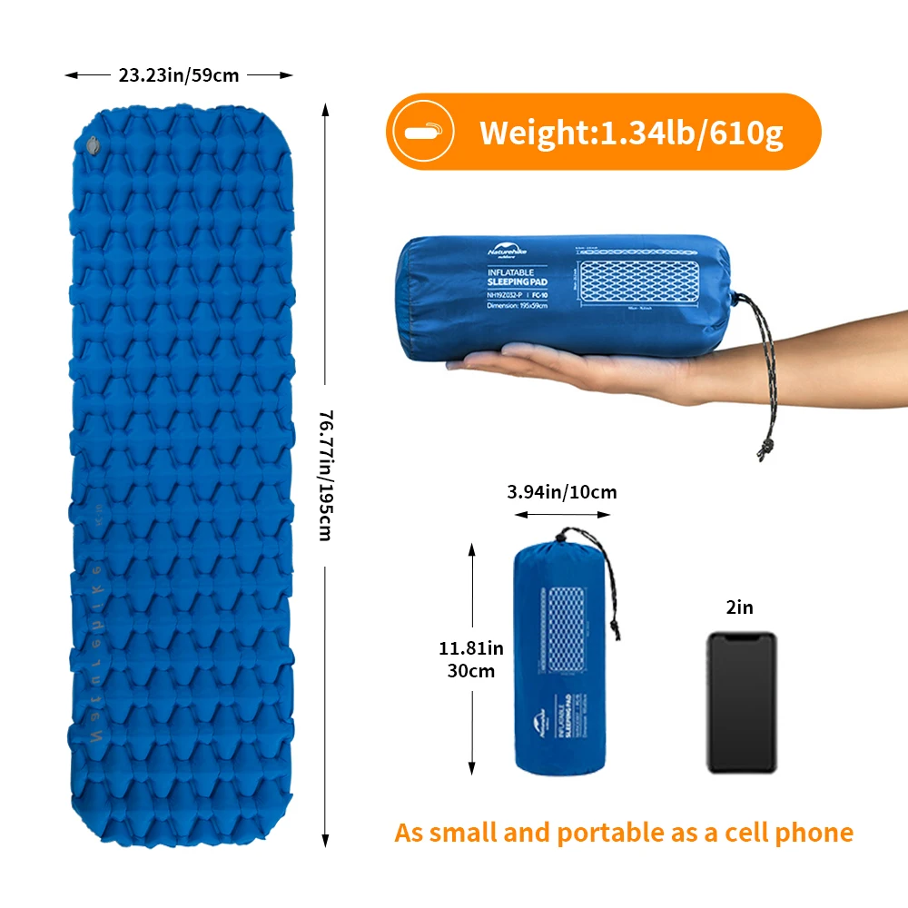 Naturehike Camping Mat Ultralight Sleeping Pad Outdoor Air Mat Portable Camping Folding Bed Beach Travel Inflatable Mattress
