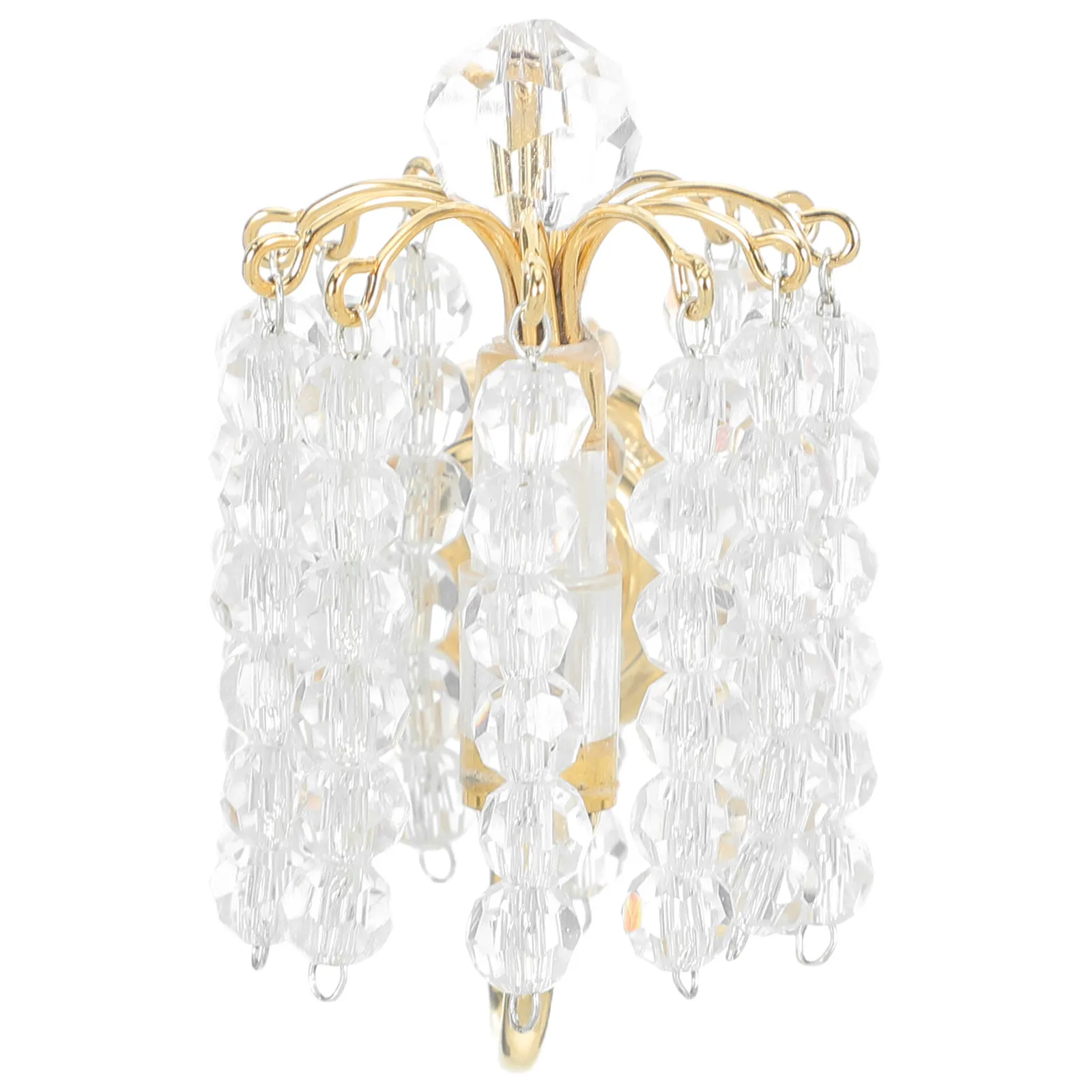 

Miniature Dollhouse Wall Lamp 1:12 Scale Crystal-Like Battery Operated Sconce Lights for DIY Scene Decoration Party Holiday