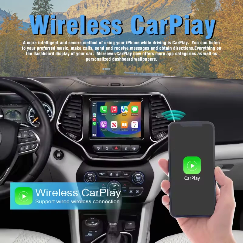 ジープ グランドチェロキー用 ワイヤレスCarPlay Android Auto