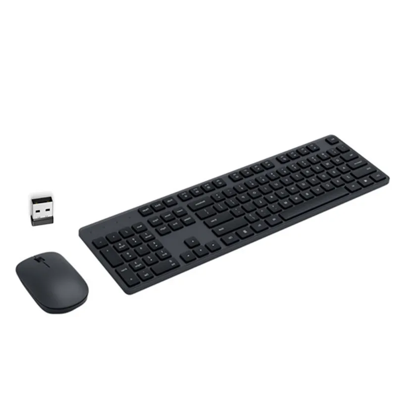 xiaomi Keyboard Mouse Set RF 2.4GHz Wireless Office Keyboard 104 Keys For Windows PC Compatible USB game Keyboard Russian Paste