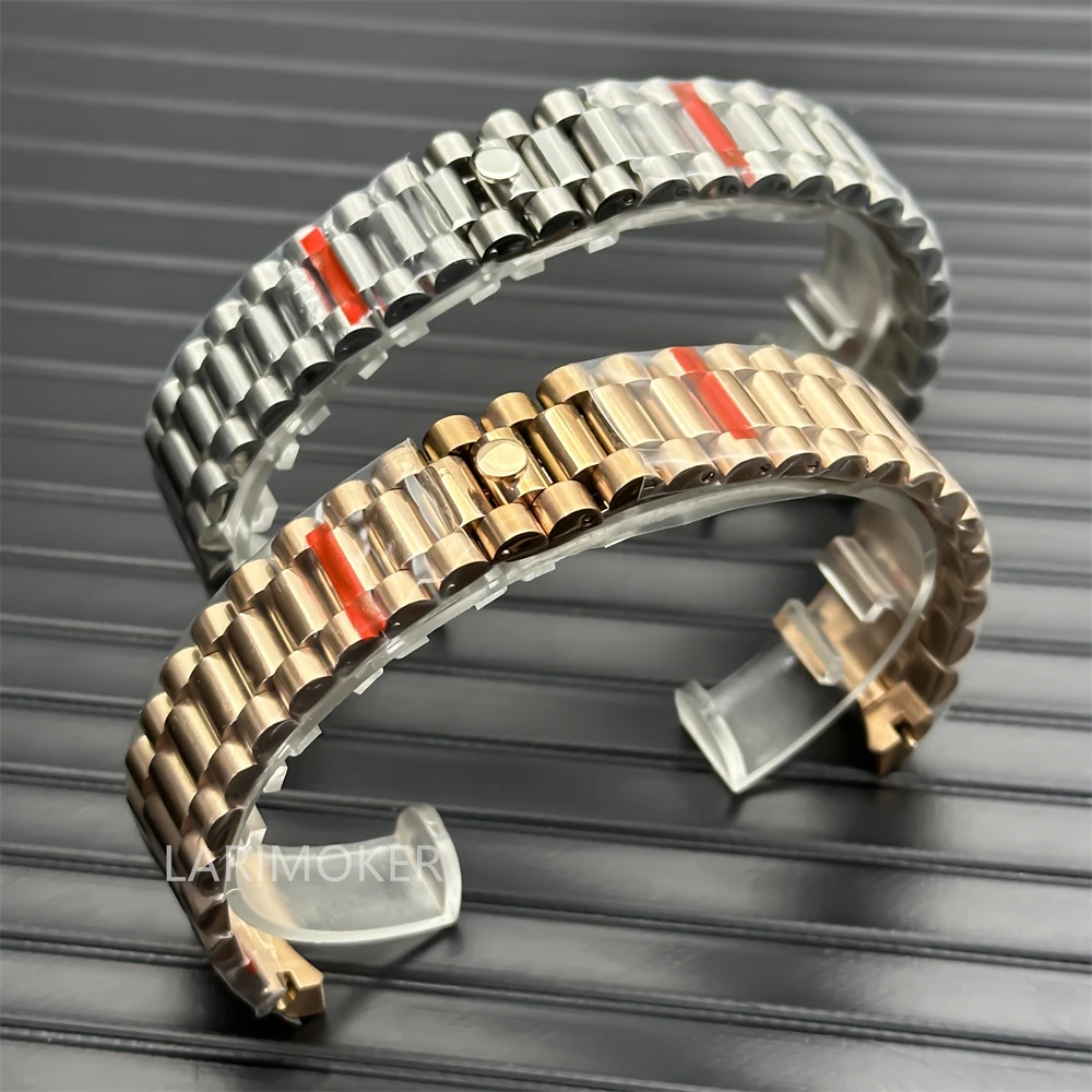 

BLIGER 20mm Silver Gold Rose Gold bracelet Stainless steel folding buckle to fit 36mm 39mm 40mm case ear width 20mm