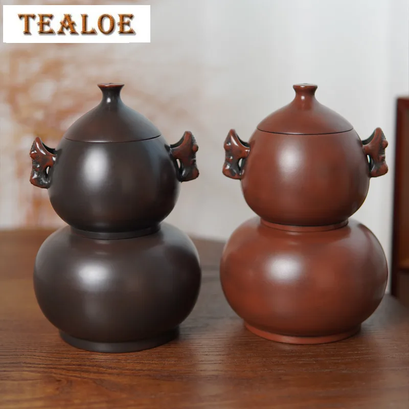 

150ml Boutique Qinzhou Nixing Pottery Teapot Black Gold Eight Treasures Gourd Pot Tea Maker Kettle Water Blocking Teaware Craft