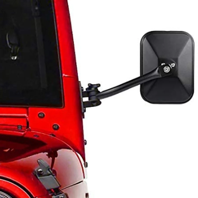 A73Q-Door Off Mirror For Jeep Wrangler TJ JK 4X4 Off-Road Morror Rectangular Mirrors Side View Mirror, 2 Pack