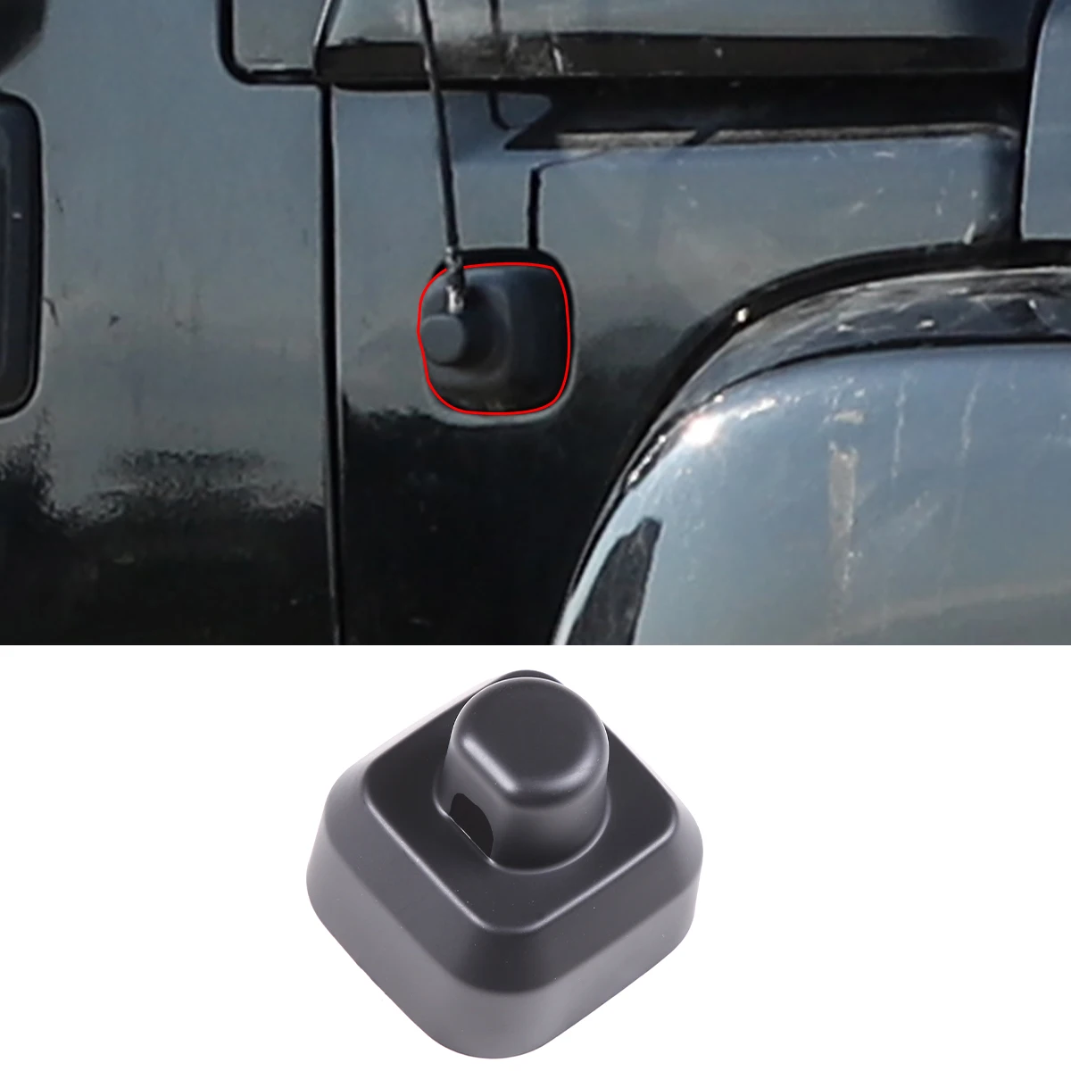 

for HUMMER H3 2005-2010 ABS Matt black/Bright Car Antenna Base Bezel Cover Trim sticker Car Moulding Accessories