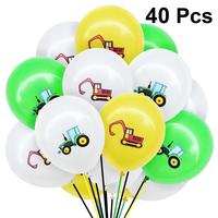 40 pcs Construction Vehicle Balloons Set 12 Inch Latex Balloons Birthday Party Decorations Kids Tropical Garden Wedding Favors