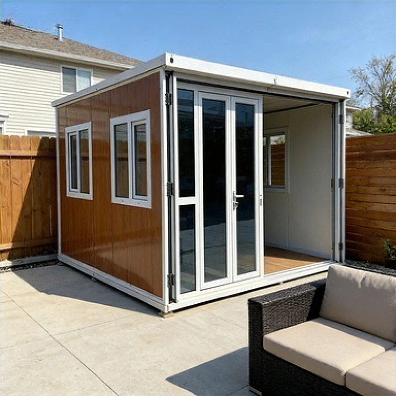 Versatile Double Wing Container Room 20ft Folding House Expandable Prefab Mobile Pop Up Shop Office Classroom Customized
