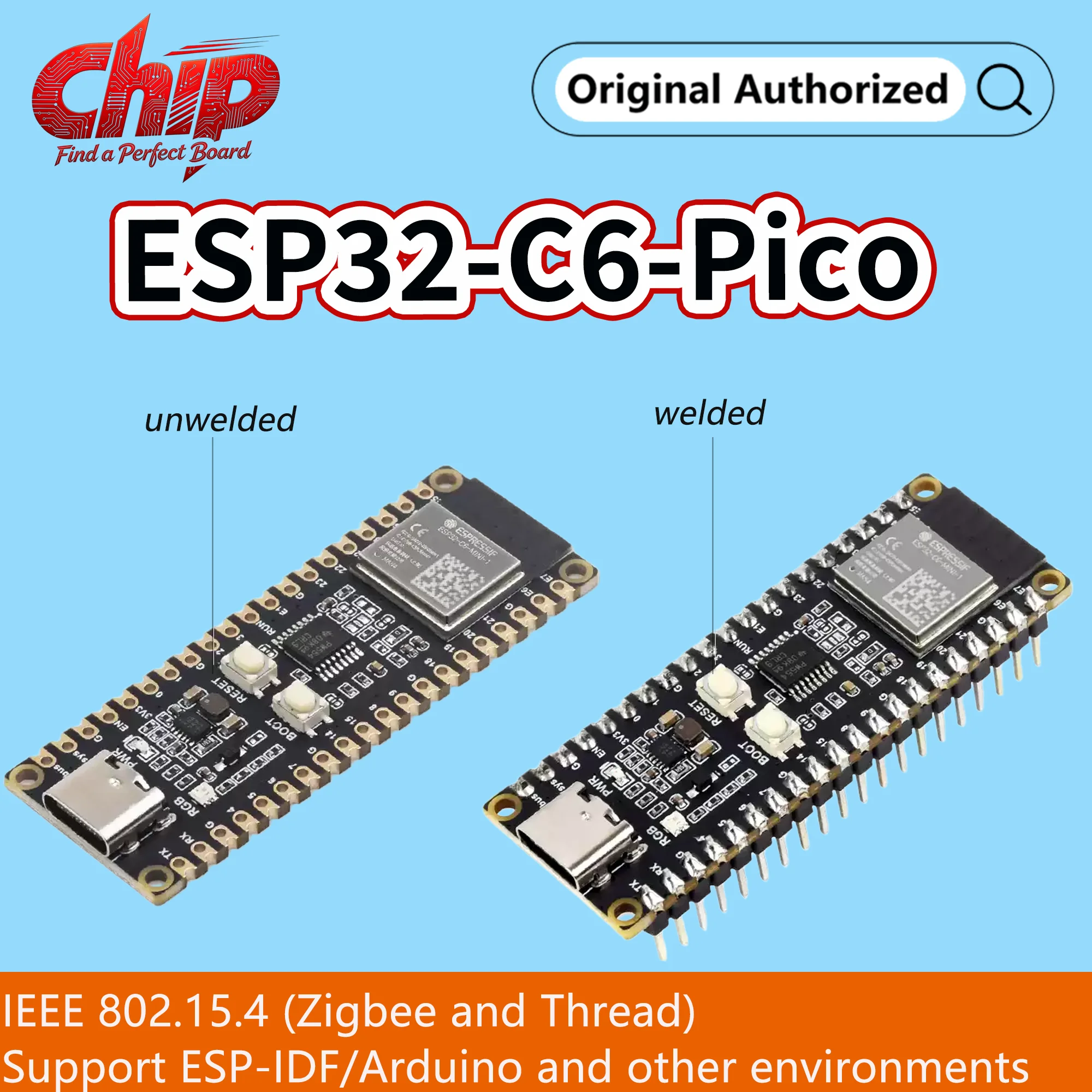 microcontrolador-waveshare-esp32-c6-pico-placa-de-desenvolvimento-wifi-6-processador-de-nucleo-Unico-de-160mhz-modulo-esp32-c6-mini-1