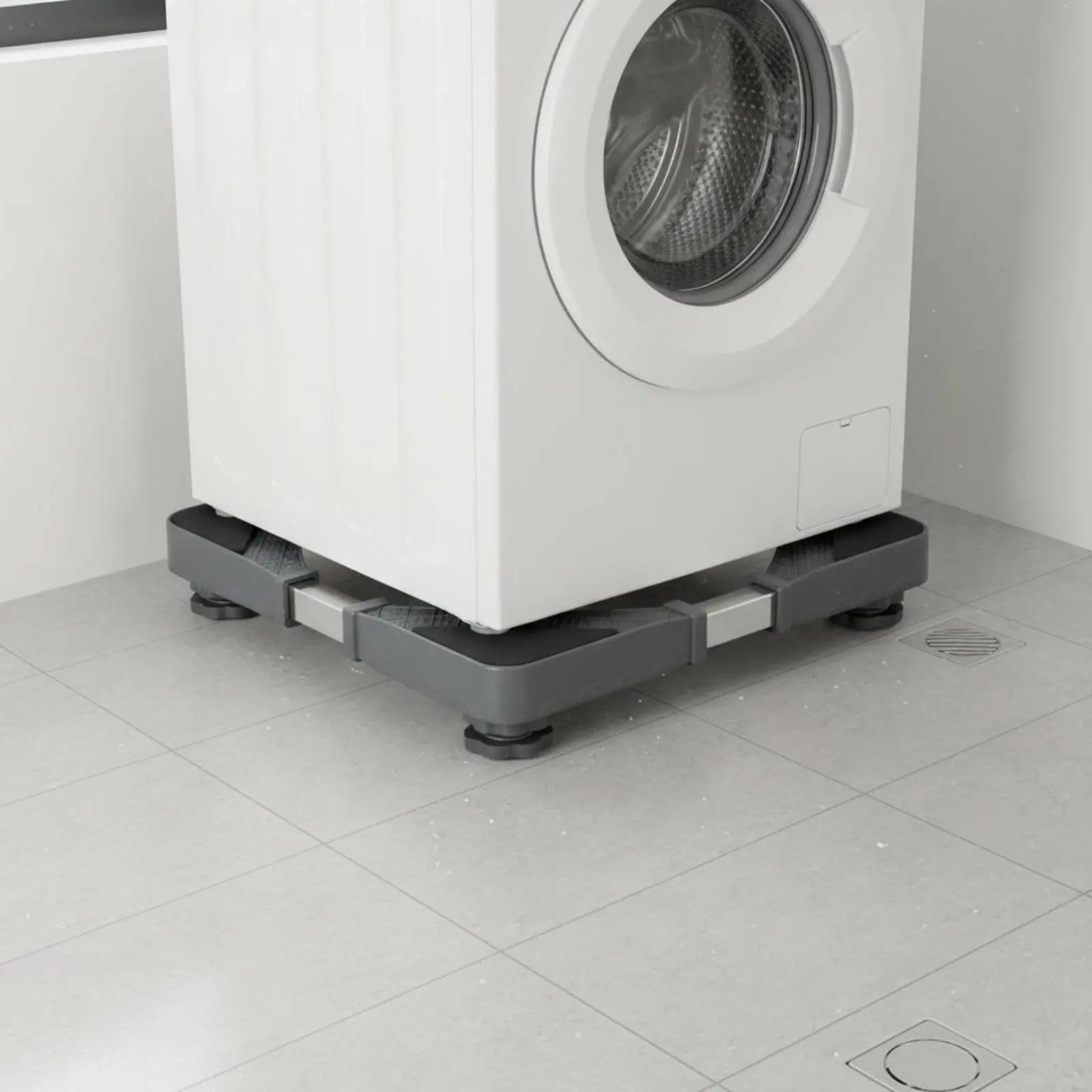 Washing Machine Base Vibration Reduction Washer Pedestal with Wheels Washing Machine Dolly Heavy Duty Home Support Strong Feet