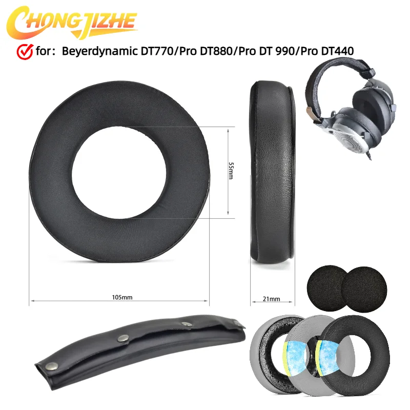 

CHONGJIZHE Ice gel Earpads For Beyerdynamic DT770/Pro DT880/Pro DT 990/Pro DT440 Headphones, Replacement Headset