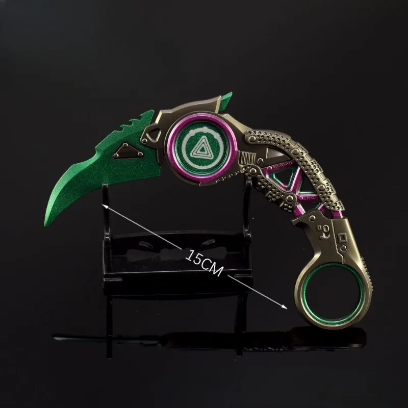 15 cm Apex Raptor Karambit Coltello Modello in metallo Periferiche di gioco Formazione Coltelli da esterno Giocattolo Ornamenti di sicurezza per il regalo di Natale