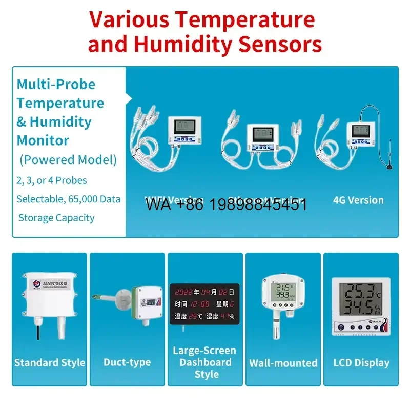 Wmwmnu 4-20mA Temperature and Humidity Sensor Sensor for Greenhouse Monitoring Industrial Grade High Precision Transmitter