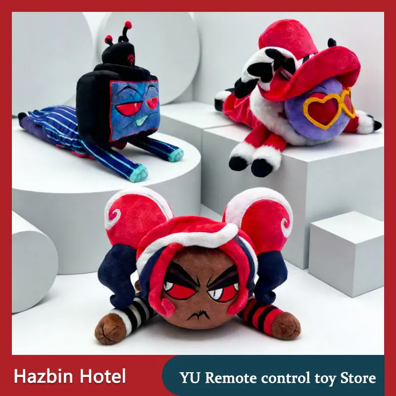 Peluche de Vox de Hazbin Hotel, en stock, adorable juguete de anime, regalo de cumpleaños y Navidad