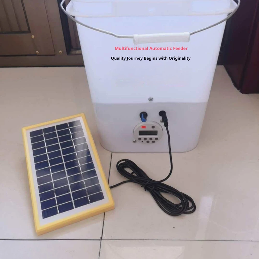 Pet Feeder, Fully Automatic Timed Feeding, 12/220 Volt DC Discharge Machine, Remote for Chickens