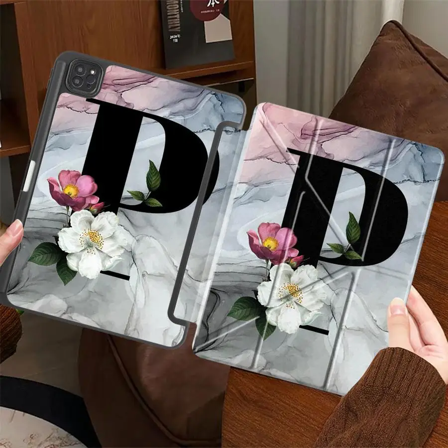 Cartoon Printed Letter D Tablet Case For iPad Air 4 5 M3 M2 M4 11inch Mini 6 7 Pro 2025 Pro 11th 10th 9th 8th 7th 12.9inch