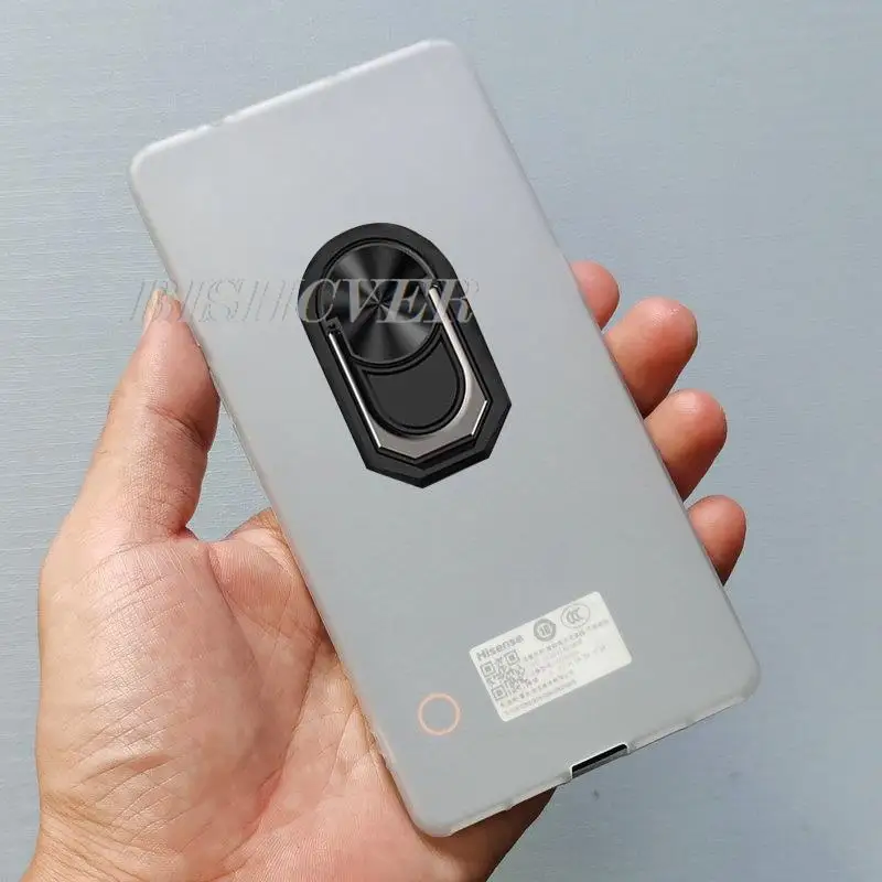 Para Hisense TOUCH HITV205N 5,84 "Soporte de anillo trasero funda de teléfono inteligente TPU funda de silicona suave